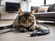 Come posso far smettere il mio gatto di mordere i cavi?