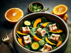 Ricetta per cani: Pollo con zucca e spinaci.