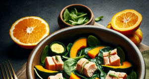 Ricetta per cani: Pollo con zucca e spinaci.