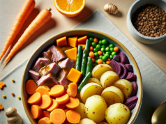 Ricette per cani: Quaglia con patate e carote.